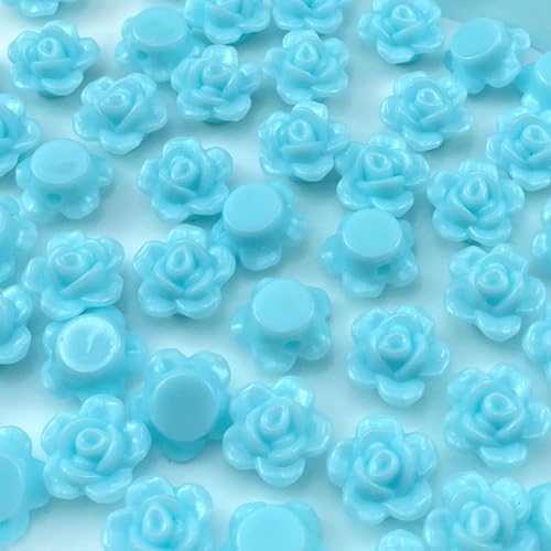 LIMAOLLY 200 Stück Acryl-Rosen-Perlen, Bonbonfarben, flache Rückseite, Abstandshalter, lose pastellfarbene, bunte Dekoration für Bastelarbeiten, Schmuckherstellung, Armband, Halskette, Ohrringe LIMAOLLY 200 Stück Acryl-Rosen-Perlen, Bonbonfarben, flache Rückseite, Abstandshalter, lose pastellfarbene, bunte Dekoration für Bastelarbeiten, Schmuckherstellung, Armband, Halskette, Ohrringe von LIMAOLLY