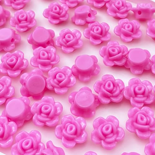 LIMAOLLY 200 Stück Acryl-Rosen-Perlen, Bonbonfarben, flache Rückseite, Abstandshalter, lose pastellfarbene, bunte Dekoration für Bastelarbeiten, Schmuckherstellung, Armband, Halskette, Ohrringe LIMAOLLY 200 Stück Acryl-Rosen-Perlen, Bonbonfarben, flache Rückseite, Abstandshalter, lose pastellfarbene, bunte Dekoration für Bastelarbeiten, Schmuckherstellung, Armband, Halskette, Ohrringe von LIMAOLLY