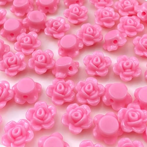 LIMAOLLY 200 Stück Acryl-Rosen-Perlen, Bonbonfarben, flache Rückseite, Abstandshalter, lose pastellfarbene, bunte Dekoration für Bastelarbeiten, Schmuckherstellung, Armband, Halskette, Ohrringe LIMAOLLY 200 Stück Acryl-Rosen-Perlen, Bonbonfarben, flache Rückseite, Abstandshalter, lose pastellfarbene, bunte Dekoration für Bastelarbeiten, Schmuckherstellung, Armband, Halskette, Ohrringe von LIMAOLLY