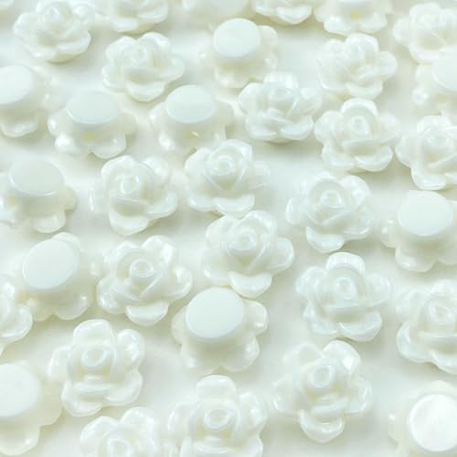 LIMAOLLY 200 Stück Acryl-Rosen-Perlen, Bonbonfarben, flache Rückseite, Abstandshalter, lose pastellfarbene, bunte Dekoration für Bastelarbeiten, Schmuckherstellung, Armband, Halskette, Ohrringe LIMAOLLY 200 Stück Acryl-Rosen-Perlen, Bonbonfarben, flache Rückseite, Abstandshalter, lose pastellfarbene, bunte Dekoration für Bastelarbeiten, Schmuckherstellung, Armband, Halskette, Ohrringe von LIMAOLLY