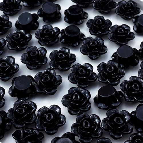 LIMAOLLY 200 Stück Acryl-Rosen-Perlen, Bonbonfarben, flache Rückseite, Abstandshalter, lose pastellfarbene, bunte Dekoration für Bastelarbeiten, Schmuckherstellung, Armband, Halskette, Ohrringe LIMAOLLY 200 Stück Acryl-Rosen-Perlen, Bonbonfarben, flache Rückseite, Abstandshalter, lose pastellfarbene, bunte Dekoration für Bastelarbeiten, Schmuckherstellung, Armband, Halskette, Ohrringe von LIMAOLLY