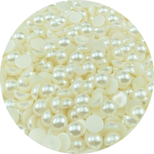 LIMAOLLY Halbperlen mit flacher Rückseite, rund, 10 mm, für Schmuckherstellung, Scrapbooking, Schuhe, Kleidung, Tassen, Nagelkunst, Dekoration, Beige, 400 Stück LIMAOLLY Halbperlen mit flacher Rückseite, rund, 10 mm, für Schmuckherstellung, Scrapbooking, Schuhe, Kleidung, Tassen, Nagelkunst, Dekoration, Beige, 400 Stück von LIMAOLLY