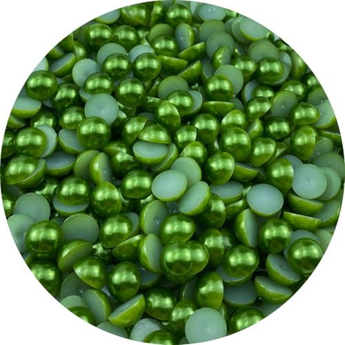 LIMAOLLY Halbperlen mit flacher Rückseite, rund, 10 mm, für Schmuckherstellung, Scrapbooking, Schuhe, Kleidung, Tassen, Nagelkunst, Dekoration, Dunkelgrün, 400 Stück LIMAOLLY Halbperlen mit flacher Rückseite, rund, 10 mm, für Schmuckherstellung, Scrapbooking, Schuhe, Kleidung, Tassen, Nagelkunst, Dekoration, Dunkelgrün, 400 Stück von LIMAOLLY