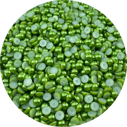 LIMAOLLY Halbperlen mit flacher Rückseite, rund, 6 mm, für Schmuckherstellung, Scrapbooking, Schuhe, Kleidung, Tassen, Nagelkunst, Dekoration, Dunkelgrün, 1500 Stück LIMAOLLY Halbperlen mit flacher Rückseite, rund, 6 mm, für Schmuckherstellung, Scrapbooking, Schuhe, Kleidung, Tassen, Nagelkunst, Dekoration, Dunkelgrün, 1500 Stück von LIMAOLLY