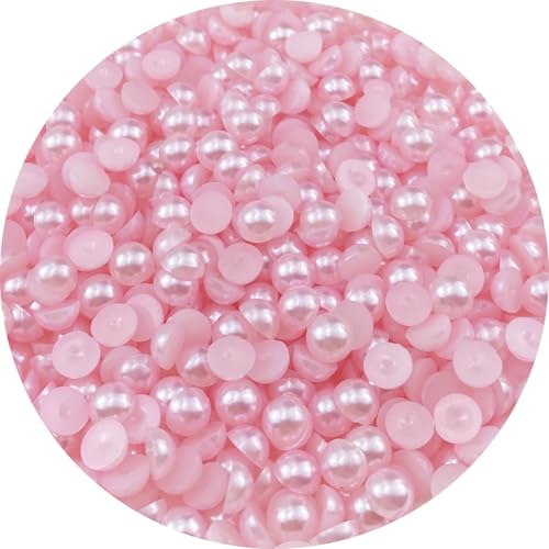 LIMAOLLY Halbperlen mit flacher Rückseite, rund, 8 mm, für Schmuckherstellung, Scrapbooking, Schuhe, Kleidung, Tassen, Nagelkunst, Dekoration, Hellrosa, 700 Stück LIMAOLLY Halbperlen mit flacher Rückseite, rund, 8 mm, für Schmuckherstellung, Scrapbooking, Schuhe, Kleidung, Tassen, Nagelkunst, Dekoration, Hellrosa, 700 Stück von LIMAOLLY