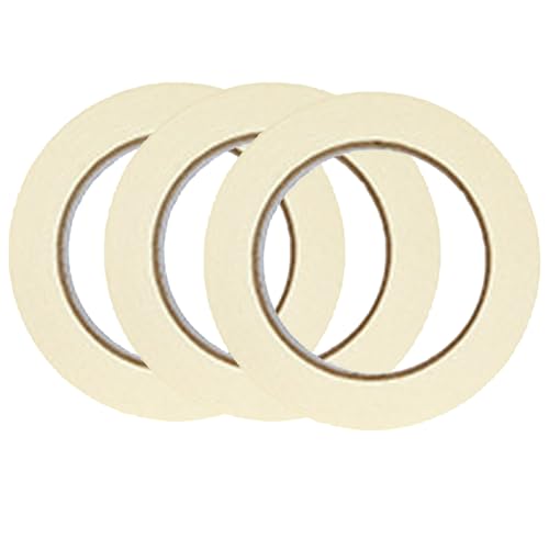 LIMEOW 3 Stück 15mmx50 Meter Masking Tape Maler Klebeband Malerarbeiten Klebeband Weiß Abklebeband Maler Gewebeband Weiß Kreppband-Malerband für Aquarellzeichnungen, Leinwandrahmen Usw LIMEOW 3 Stück 15mmx50 Meter Masking Tape Maler Klebeband Malerarbeiten Klebeband Weiß Abklebeband Maler Gewebeband Weiß Kreppband-Malerband für Aquarellzeichnungen, Leinwandrahmen Usw von LIMEOW