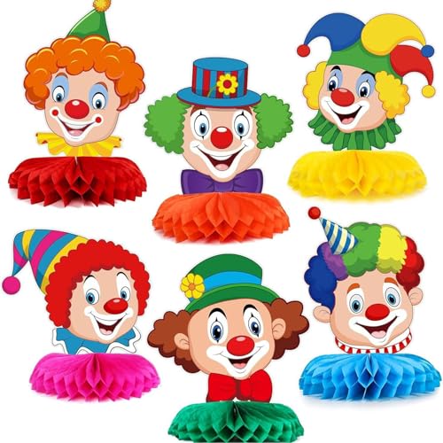 Limeow 6 Stück Faschingsdeko, Fasching Deko, Deko Karneval, Deko Fasching, Karneval Deko, Clown Deko Tischdekoration für Festliche Partys Wie Karneval, Fasching, Fasching, Zirkusdekoration und Mehr Limeow 6 Stück Faschingsdeko, Fasching Deko, Deko Karneval, Deko Fasching, Karneval Deko, Clown Deko Tischdekoration für Festliche Partys Wie Karneval, Fasching, Fasching, Zirkusdekoration und Mehr von LIMEOW