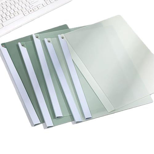 LIMEQKI Thermobindemappen A4, Bewerbungsmappen 5 stück Bindekapazität, Transparenter PVC-Heizbindeumschla Abdeckung und PP Zurück, Farbverlaufsgrün von LIMEQKI