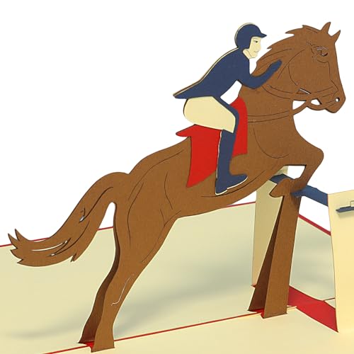 LINPOPUP®, LIN17510, POP- UP Karten Sport, POP UP Karten Geburtstag, 3D Grußkarten Klappkarte Karte Pferde Einladungskarte für Pferdeliebhaber, Geburtstagskarte, Pferd, Reiter, N273 LINPOPUP®, LIN17510, POP- UP Karten Sport, POP UP Karten Geburtstag, 3D Grußkarten Klappkarte Karte Pferde Einladungskarte für Pferdeliebhaber, Geburtstagskarte, Pferd, Reiter, N273 von LINPOPUP