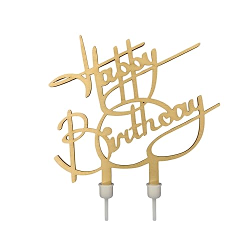 LINA OFFICINE GRAFICHE CREATIVE Cake Topper Happy Birthday Gold 18 x 15 cm mit 2 Halterungen LINA OFFICINE GRAFICHE CREATIVE Cake Topper Happy Birthday Gold 18 x 15 cm mit 2 Halterungen von LINA OFFICINE GRAFICHE CREATIVE