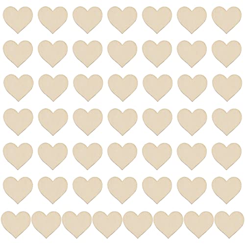 50 Stück Holzherzen Deko,Mini Wooden Hearts,Holzherzen,Verschönerungen Holzscheiben Deko zum Basteln,für Hochzeits-Deko DIY Handwerk Verzierungen Tischdeko von LINAERSHAO