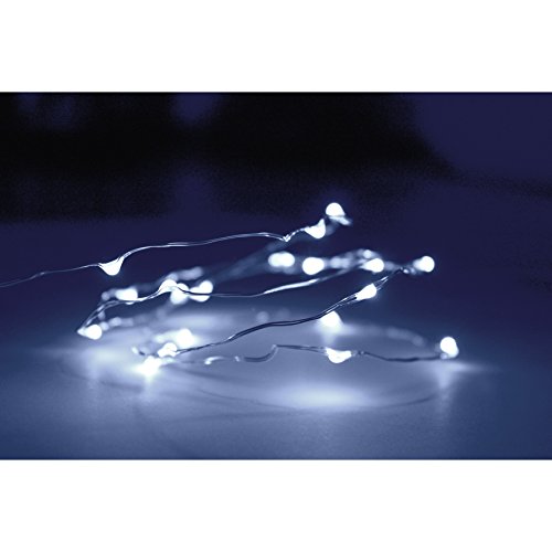 30 LED Draht Lichterkette "Weiß" Unterwasser biegsam inkl.Batterie Wasser Dekoration Dekodraht von LINDER