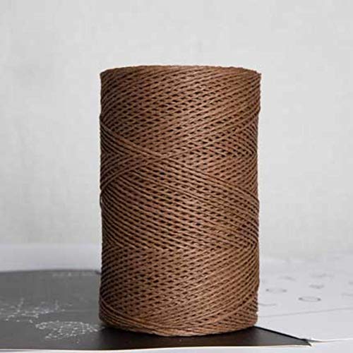 LINFA 500G / Rolle Raffia Strohgarn zum Handstricken Sommer Strohhut Handtaschen Bio-Garn Häkeln Handgemachtes Material, Kaffee von LINFA