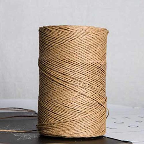 LINFA 500G / Rolle Raffia Strohgarn zum Handstricken Sommer Strohhut Handtaschen Bio-Garn Häkeln Handgemachtes Material, dunkler Kaffee von LINFA