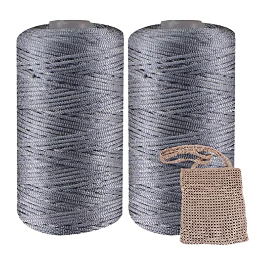 2 Stück Häkel-Sommer-Sonnenhutgarn, Strandtaschengarn, Rayon-Bast, Häkelgarn, Eisleinen, Seide, Handstrickgarn, leichtes Körpergarn, Häkel-Stroh-Strickgarn, Strickmaterialien 2 Stück Häkel-Sommer-Sonnenhutgarn, Strandtaschengarn, Rayon-Bast, Häkelgarn, Eisleinen, Seide, Handstrickgarn, leichtes Körpergarn, Häkel-Stroh-Strickgarn, Strickmaterialien von LINGJIONG