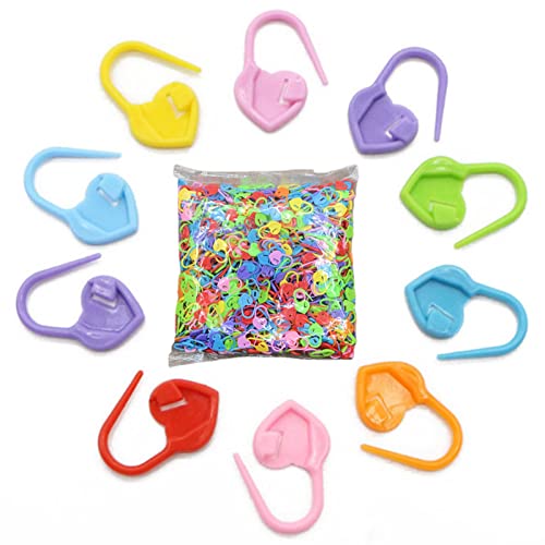 2 Stück Häkelnadeln, 1000 Stück, Clips, Zähler 10 Farben, Häkelstiche, Strick- und Häkelanleitungen für Handarbeit Lingjiong von LINGJIONG