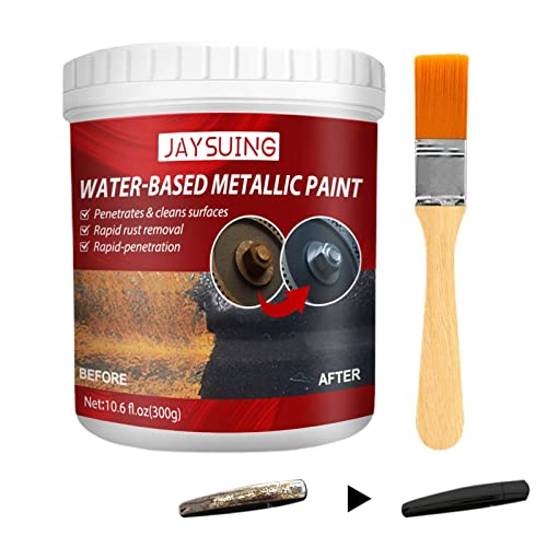 300g Metall Rostlöser Farbe | Rostumwandler Metallics-Lack Mit Bürste | Rostlöser Auf Wasserbasis | Rostschutz-Schutzbarriere Für Metall-Möbel-Mäher-LKW-Werkzeuge von LINGJIONG