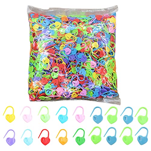 5 Stück Häkelnadeln, 1000 Stück, Clips, Zähler, 10 Farben – Häkelnadeln zum Stricken und Häkeln Lingjiong von LINGJIONG