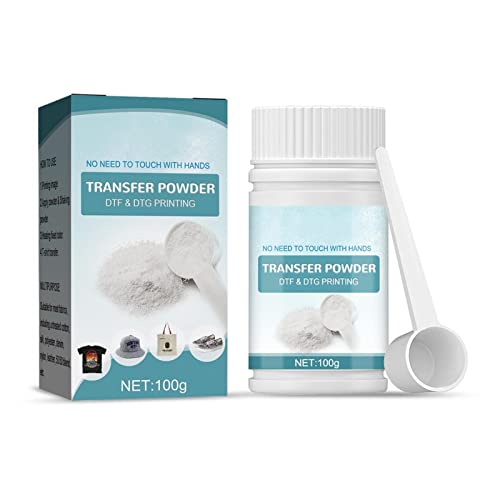 DTF Pulver White Digital Transfer Hot Melt Adhesive, DTF PreTreat Transferpulver Für Schwarze Oder Dunkle Kleidungsstücke, DTF Hot Melt Adhesive Powder Für Alle DTF- Und DTG-Drucker, 100 G/3,5 Oz von LINGJIONG