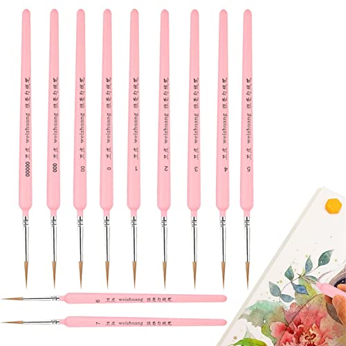 Detail Pinsel Set, 11 Stück Detail Paint Brush Pinsel Set, Mini Pinsel Set für Acryl, Aquarell, Öl, Gesicht, Nägel, Malerei, Lingjiong Detail Pinsel Set, 11 Stück Detail Paint Brush Pinsel Set, Mini Pinsel Set für Acryl, Aquarell, Öl, Gesicht, Nägel, Malerei, Lingjiong von LINGJIONG