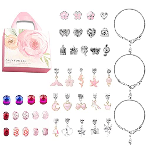 LINGJIONG Armbandherstellungsset für Mädchen - Schmuckperlen Schlangenketten | DIY-Handwerk für Mädchen, Schmuck Set, Weihnachtsbaumschmuck für Kunst- und Bastelbegeisterte von LINGJIONG