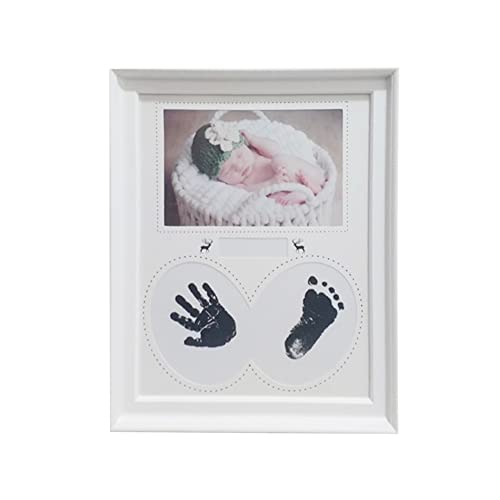 LINGJIONG Baby-Handabdruck-Set, Hand- und Fuß-Bilderrahmen für Neugeborene, Baby-Hand- und Fußabdruck-Set mit einem Holz-Bilderrahmen, Baby-Geschenke für neue Eltern, Großeltern, Babyparty LINGJIONG Baby-Handabdruck-Set, Hand- und Fuß-Bilderrahmen für Neugeborene, Baby-Hand- und Fußabdruck-Set mit einem Holz-Bilderrahmen, Baby-Geschenke für neue Eltern, Großeltern, Babyparty von LINGJIONG