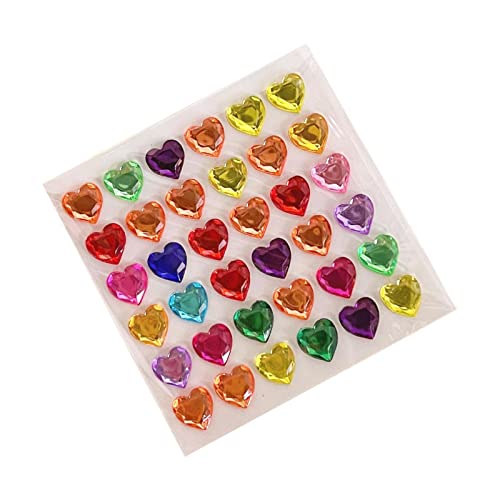 LINGJIONG Strass-Aufkleber, Schmuckaufkleber für Kinder, glitzernde Herzaufkleber, Strass-Schmuck, Stick auf Edelsteinen LINGJIONG Strass-Aufkleber, Schmuckaufkleber für Kinder, glitzernde Herzaufkleber, Strass-Schmuck, Stick auf Edelsteinen von LINGJIONG