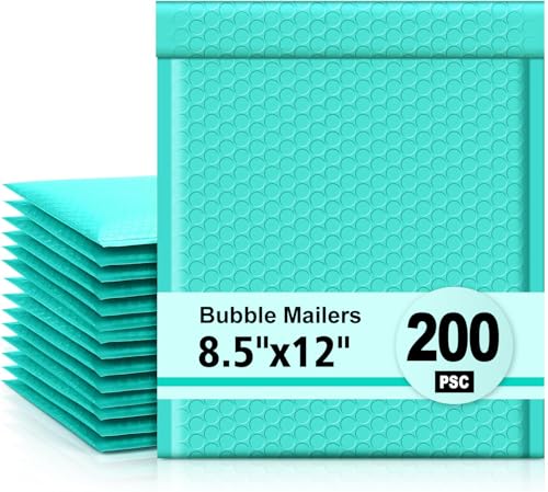 LINGLONG Luftpolster-Versandtaschen, 21,6 x 30,5 cm, starke Haftung, selbstklebende Luftpolsterumschläge, wasserdicht, gepolsterte Versandtaschen für kleine Unternehmen, Bücher, Kleidung von LINGLONG