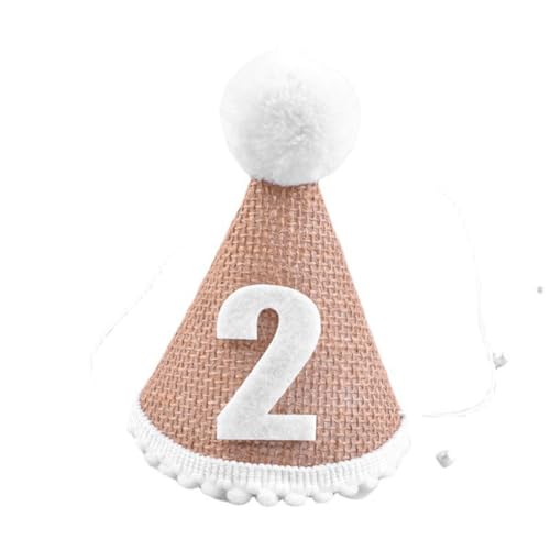 LINGLOUZAN Mütze Baby-Geburtstagsparty-Mütze 2. Jahre Kinder-Babyparty-Mütze Geburtstags-Stirnband-Dekoration D von LINGLOUZAN