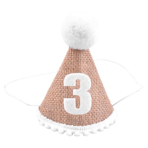 LINGLOUZAN Mütze Baby-Geburtstagsparty-Mütze 3. Jahre Kinder-Babyparty-Mütze Geburtstags-Stirnband-Dekoration A von LINGLOUZAN