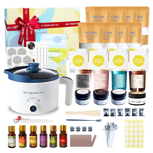 LINGQIAN Kerzenherstellung Kit für Erwachsene, Soja-Wachs für Kerze machen, DIY Kerzen Selber Machen Set um Ihre eigenen Kerzen zu machen LINGQIAN Kerzenherstellung Kit für Erwachsene, Soja-Wachs für Kerze machen, DIY Kerzen Selber Machen Set um Ihre eigenen Kerzen zu machen von LINGQIAN