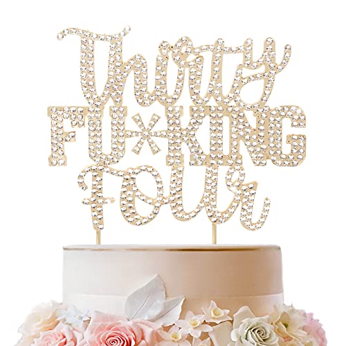 LINGTEER Tortenaufsatz mit Aufschrift "Thirty Four", goldfarben, mit Strasssteinen, zum 34. Geburtstag, zum 34. Geburtstag, zum 34. Geburtstag, für Partys, als Dekoration oder als Geschenk. LINGTEER Tortenaufsatz mit Aufschrift "Thirty Four", goldfarben, mit Strasssteinen, zum 34. Geburtstag, zum 34. Geburtstag, zum 34. Geburtstag, für Partys, als Dekoration oder als Geschenk. von LINGTEER