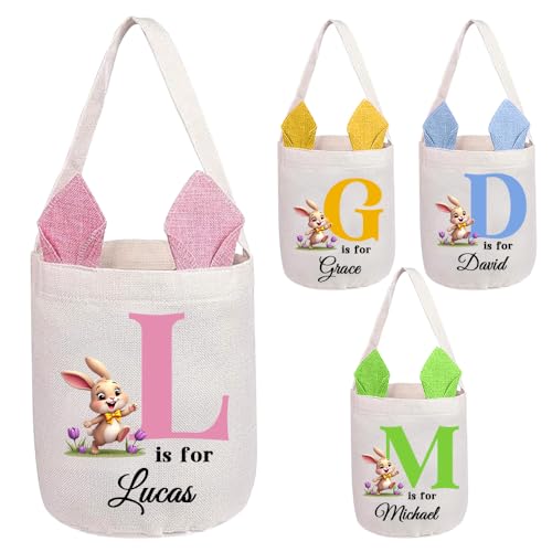 Personalisierte Osterkörbe für Mädchen und Jungen, personalisierter Osterkorb mit Namen, Hasen-Osterkorb-Design – perfekt für Feiertage und Partygeschenke Personalisierte Osterkörbe für Mädchen und Jungen, personalisierter Osterkorb mit Namen, Hasen-Osterkorb-Design – perfekt für Feiertage und Partygeschenke von LINGYULG