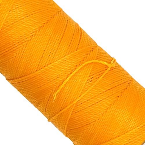 LINHASITA, Garnspule, gewachst, 100 g / 170 Meter, Dicke: 1 mm, Polyester, Makramee-Garn, 30 Farben 170 metros / 100 gr gelb intensiv von LINHASITA