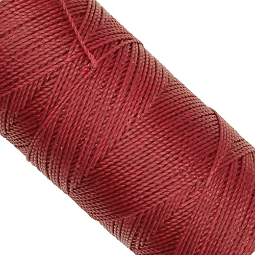 LINHASITA, Garnspule, gewachst, 100 g / 170 Meter, Dicke: 1 mm, Polyester, Makramee-Garn, 30 Farben 170 metros / 100 gr granatrot von LINHASITA