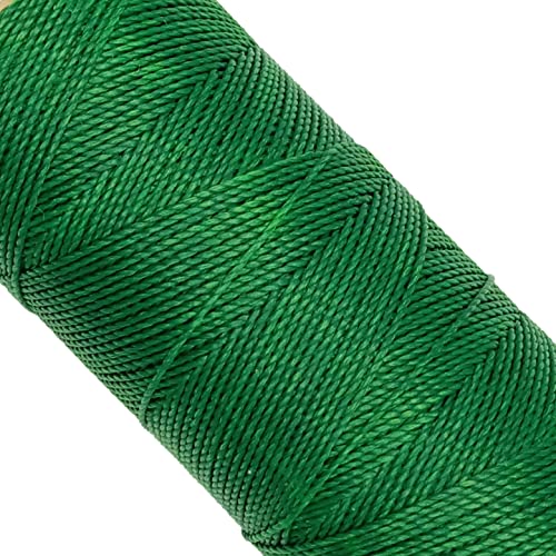 LINHASITA, Garnspule, gewachst, 100 g / 170 Meter, Dicke: 1 mm, Polyester, Makramee-Garn, 30 Farben 170 metros / 100 gr grün von LINHASITA