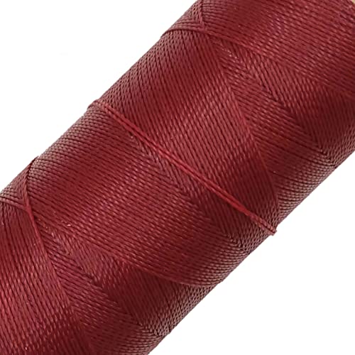 LINHASITA Garnspule, gewachst, 100 g / 360 Meter, Dicke: 0,5 mm, Polyester, Makramee-Garn, 30 Farben, Granatapfel von LINHASITA