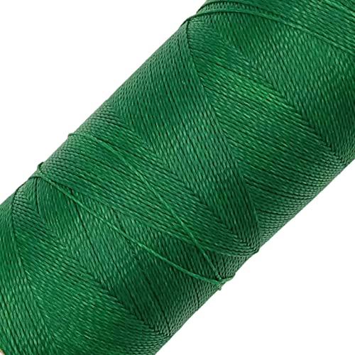 LINHASITA Garnspule, gewachst, 100 g / 360 Meter, Dicke: 0,5 mm, Polyester, Makramee-Garn, 30 Farben, Grün von LINHASITA