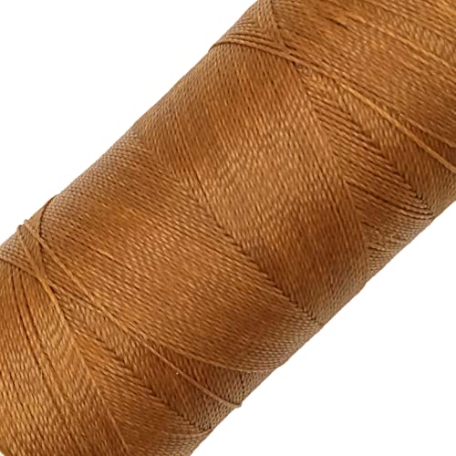 LINHASITA Garnspule, gewachst, 100 g / 360 Meter, Dicke: 0,5 mm, Polyester, Makramee-Garn, 30 Farben, Hellbraun von LINHASITA