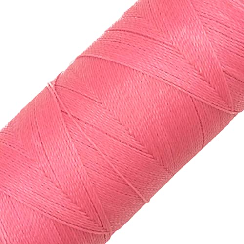 LINHASITA Garnspule, gewachst, 100 g / 360 Meter, Dicke: 0,5 mm, Polyester, Makramee-Garn, 30 Farben, Kaugimmirosa von LINHASITA