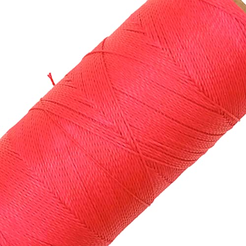 LINHASITA Garnspule, gewachst, 100 g / 360 Meter, Dicke: 0,5 mm, Polyester, Makramee-Garn, 30 Farben, Neonrosa von LINHASITA