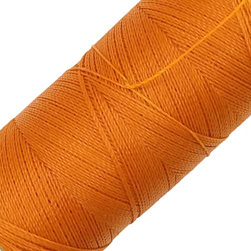 LINHASITA Garnspule, gewachst, 100 g / 360 Meter, Dicke: 0,5 mm, Polyester, Makramee-Garn, 30 Farben, Orange von LINHASITA