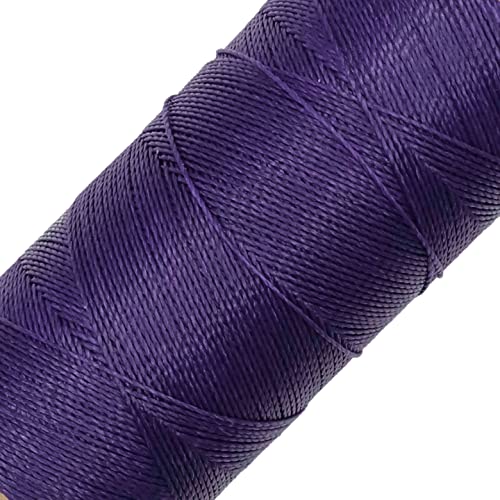 LINHASITA Garnspule, gewachst, 100 g / 360 Meter, Dicke: 0,5 mm, Polyester, Makramee-Garn, 30 Farben, Violett von LINHASITA