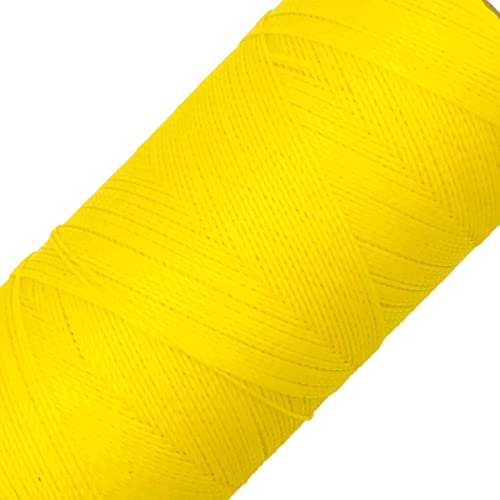 LINHASITA Garnspule, gewachst, 100 g / 360 Meter, Dicke: 0,5 mm, Polyester, Makramee-Garn, 30 Farben, Zitronengelb von LINHASITA