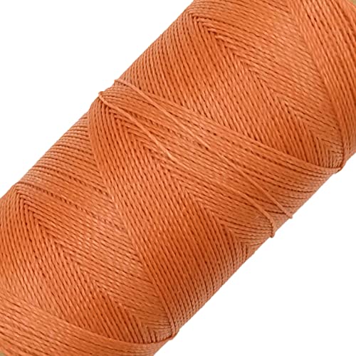 LINHASITA Garnspule, gewachst, 100 g / 360 Meter, Dicke: 0,5 mm, Polyester, Makramee-Garn, 30 Farben, lachsfarben von LINHASITA