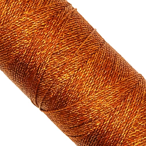 LINHASITA Linhasita-Garn, gewachst, 100 g/170 m, 1 mm dick, Polyester, Makramee, 30 Farben (Kupfer) von LINHASITA