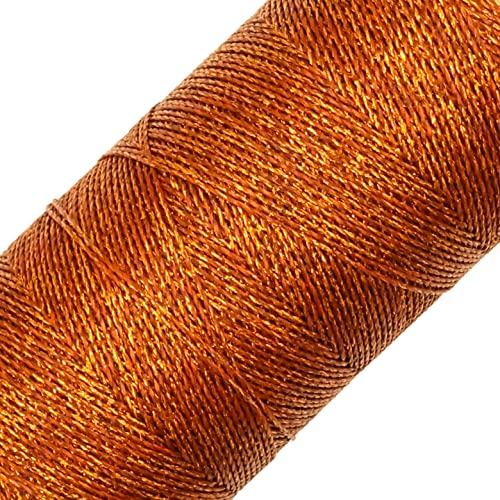 LINHASITA Linhasita-Garn, gewachst, 100 g/360 m, 0,5 mm, Polyester, Makramee, 30 Farben (Kupfer) von LINHASITA