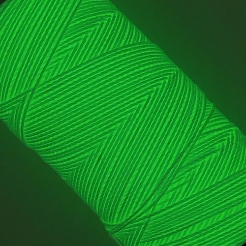 LINHASITA Linhasita gewachstes Garn, 100 g / 170 Meter, Dicke 1 mm, Polyester (#Lux leuchtet im Dunkeln) von LINHASITA