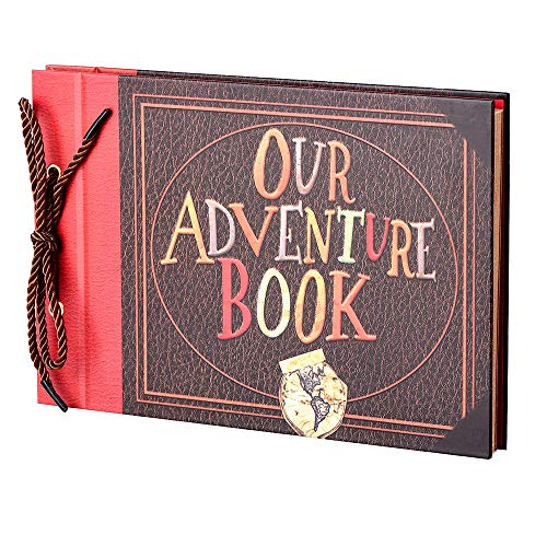 LINKEDWIN Our Adventure Book, geprägte Wörter, Hardcover, Scrapbook, Up Movie Gästebuch, 29,5 x 19 cm, 80 Seiten von LINKEDWIN