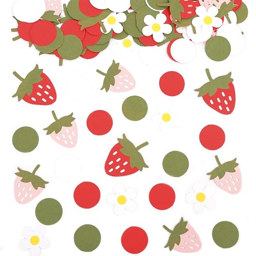 Erdbeer-Konfetti, 200 Stück – Sweet One Geburtstagsdekoration, Berry Sweet Party-Konfetti, Erdbeeren-Dekoration für den ersten Geburtstag Erdbeer-Konfetti, 200 Stück – Sweet One Geburtstagsdekoration, Berry Sweet Party-Konfetti, Erdbeeren-Dekoration für den ersten Geburtstag von LINLULU